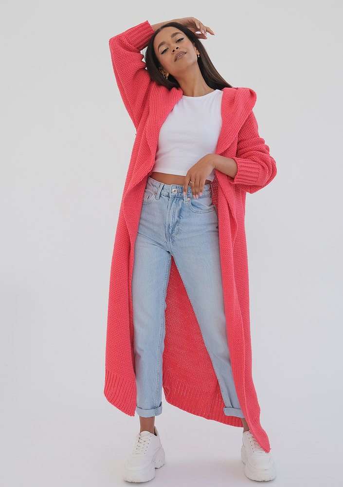 Malme - long red cardigan
