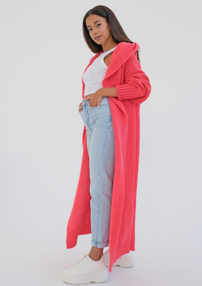 Malme - long red cardigan