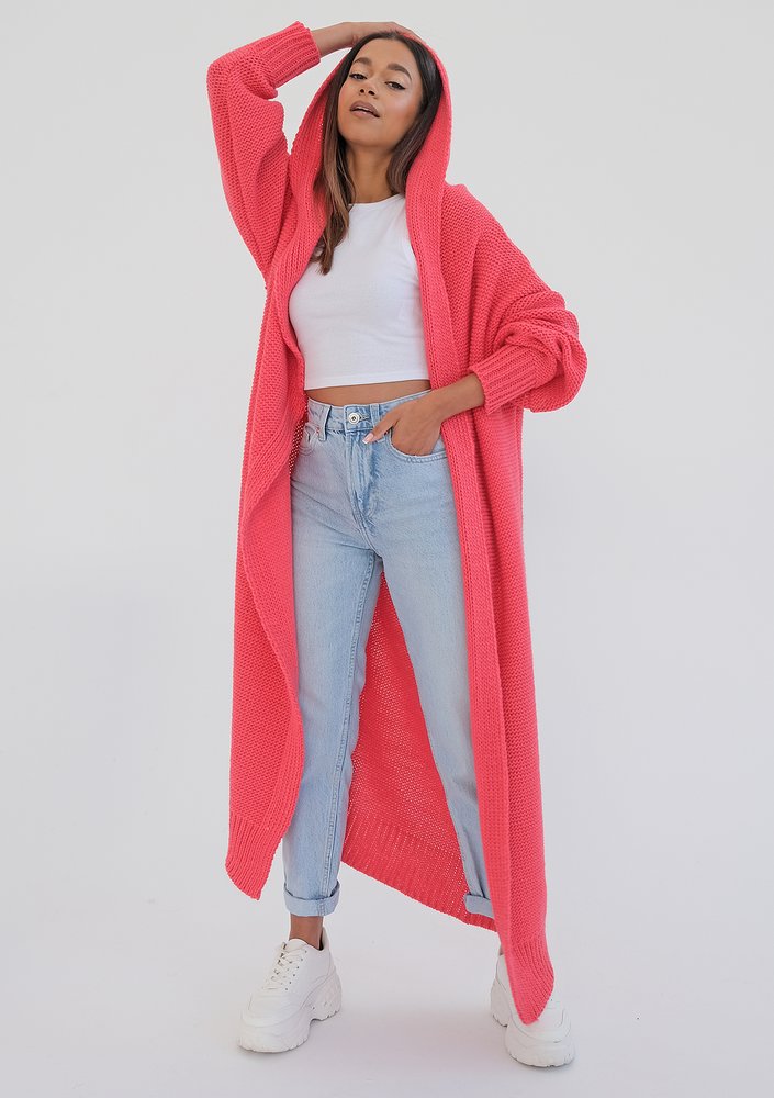 Malme - long red cardigan