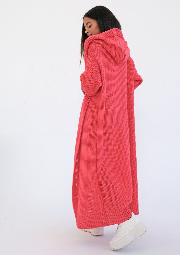 Malme - long red cardigan