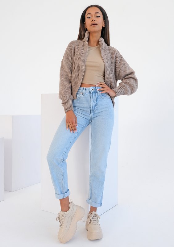 Lotus - Loose cardigan in neon ombre colors