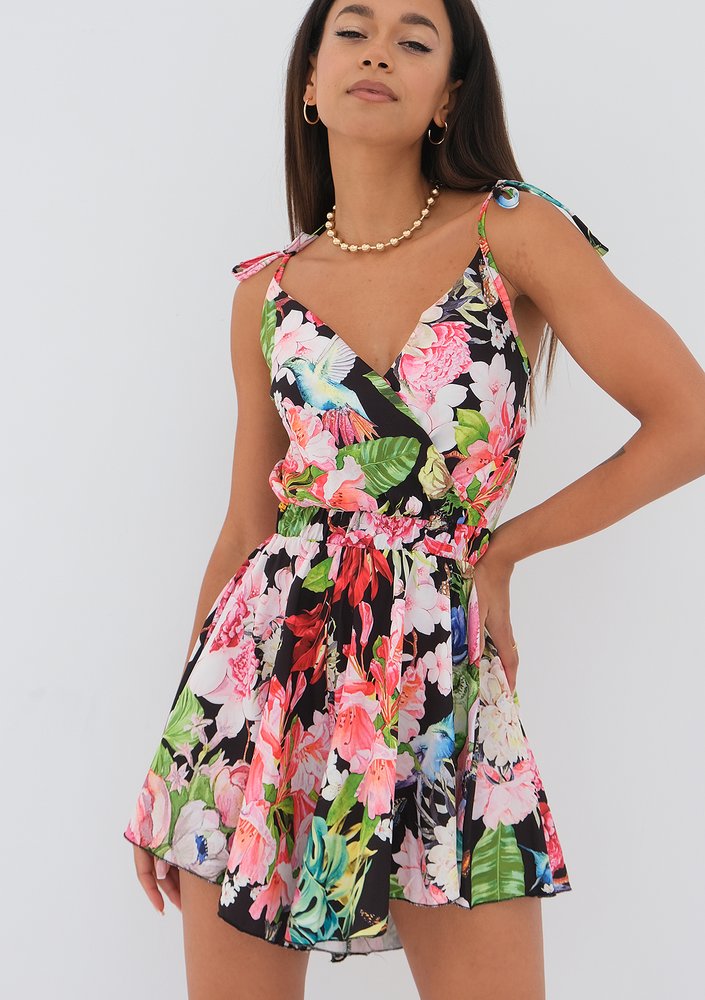Simly - Floral patterned mini jumpsuit