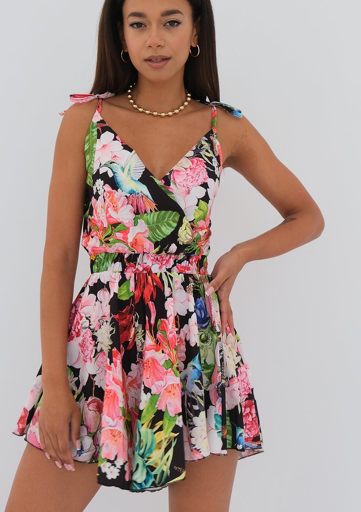 Simly - Floral patterned mini jumpsuit