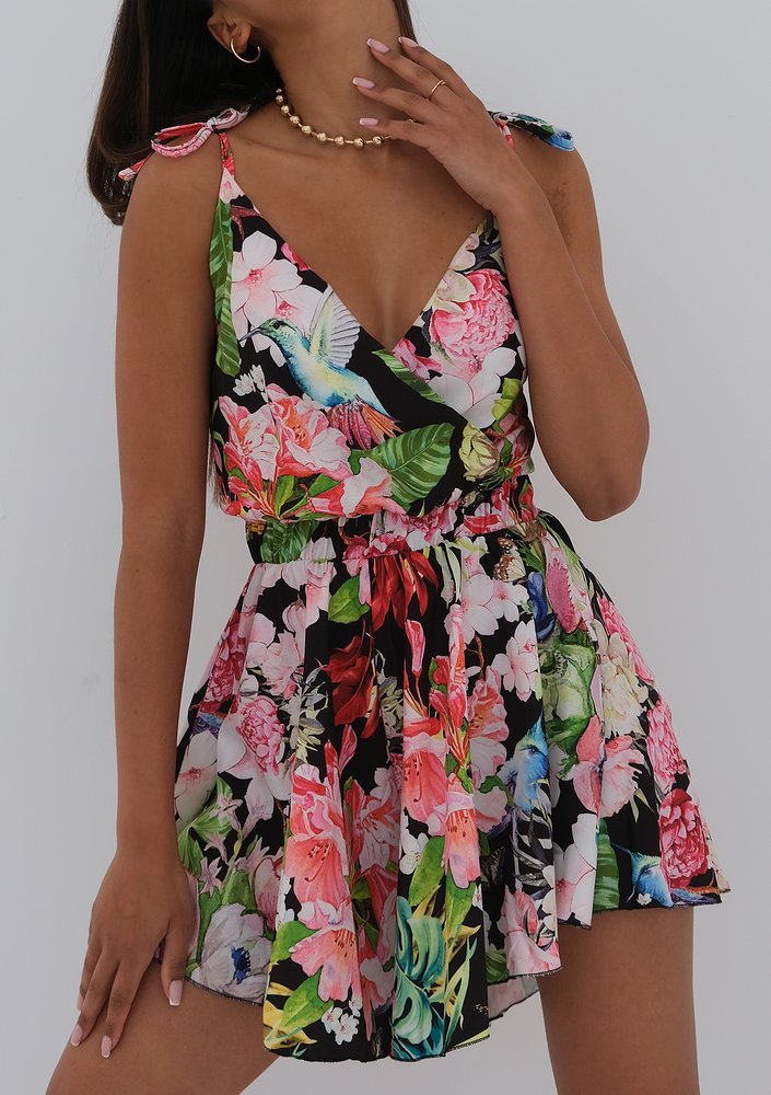 Simly - Floral patterned mini jumpsuit