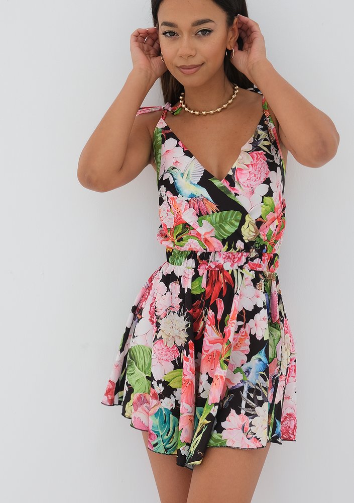 Simly - Floral patterned mini jumpsuit