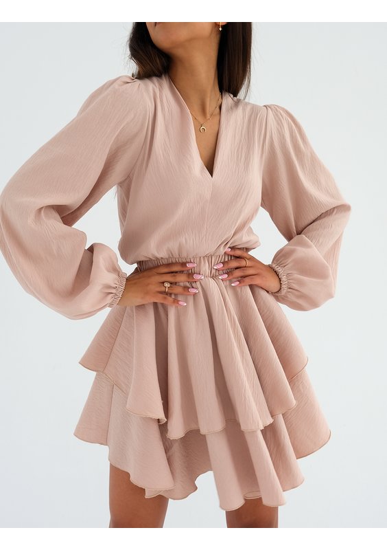 Mia - Sukienka boho Pudrowa