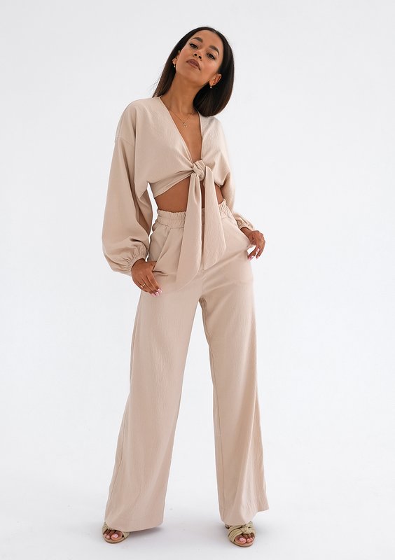 Kamari - Beige wide pants