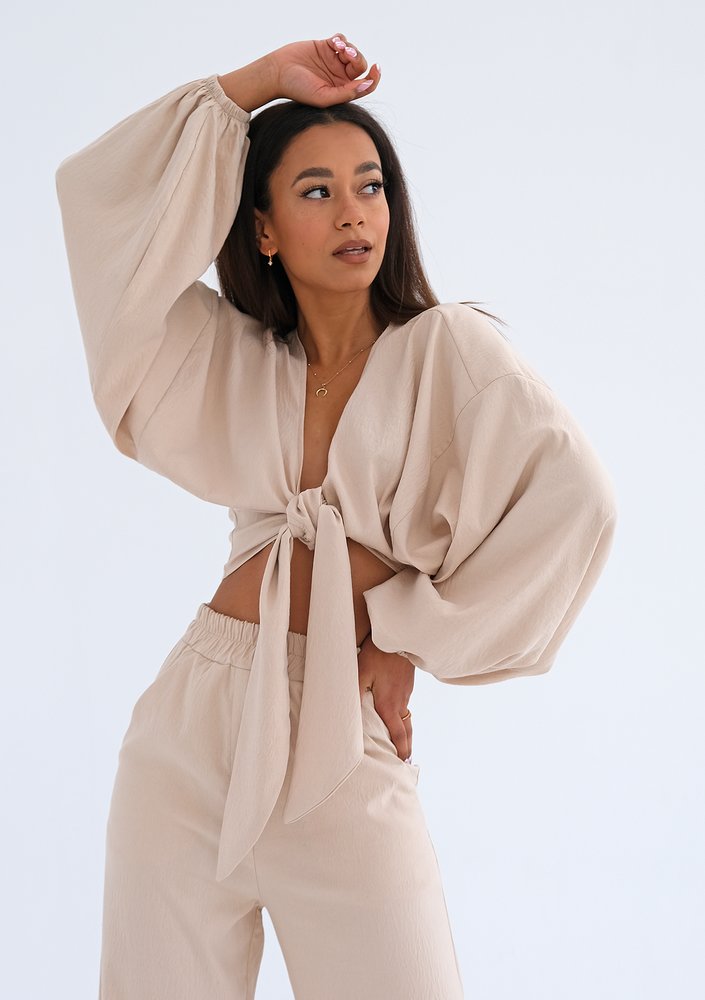 Kamari - Beige tied top