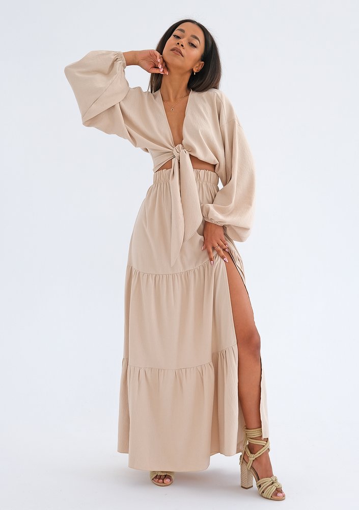 Kamari - Beige tied top