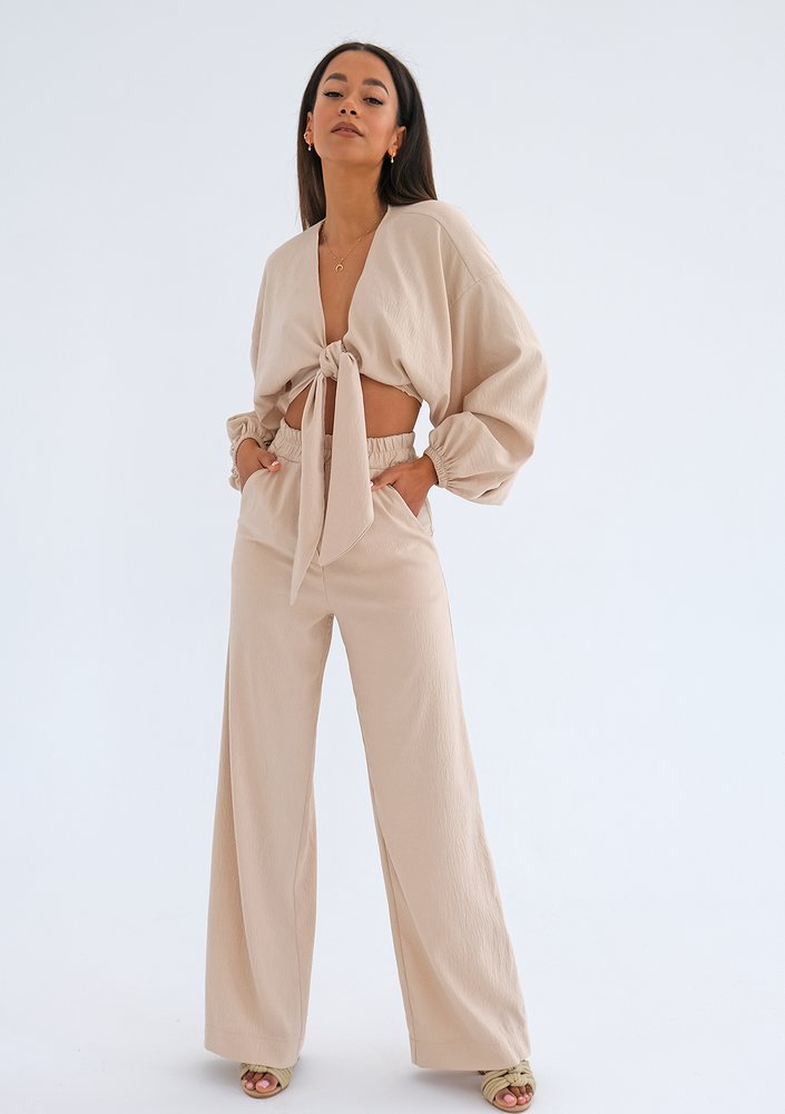 Kamari - Beige wide pants