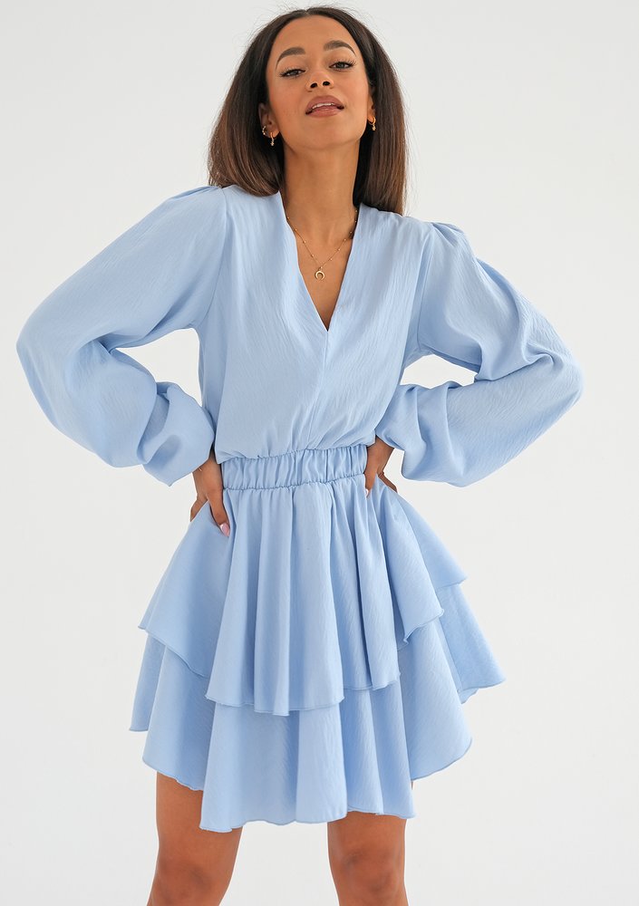 Mia - Sukienka boho Błękitna