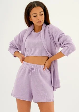 Yrsa - Lila knitted shorts