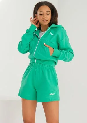 Pixie - Full zip lush green hoodie