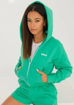 Pixie - Full zip lush green hoodie