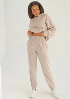 Pure - melange sandy velvet sweatpants