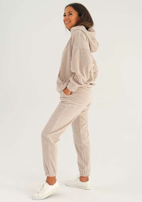 Pure - melange sandy velvet hoodie