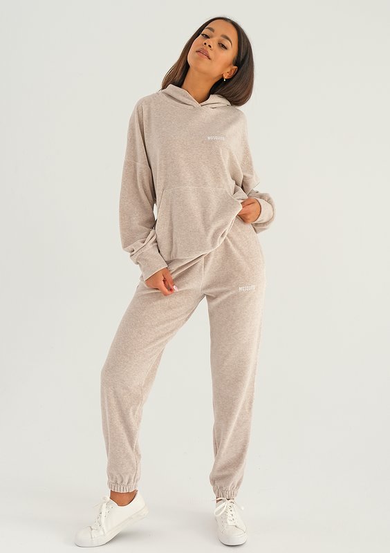 Pure - melange sandy velvet hoodie