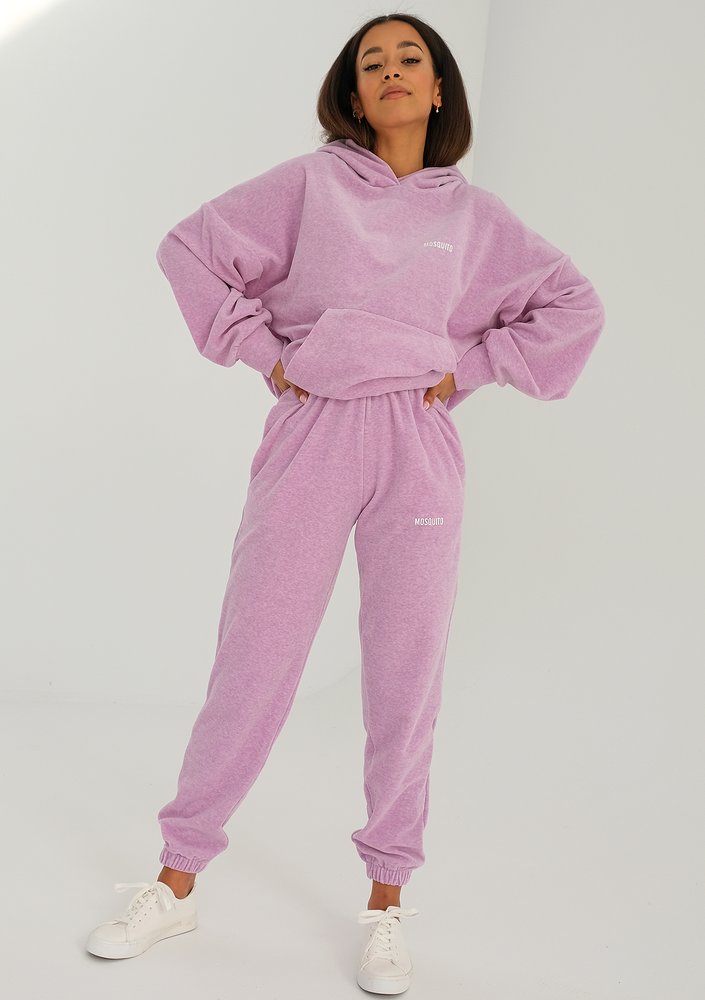 Pure - melange lila velvet sweatpants