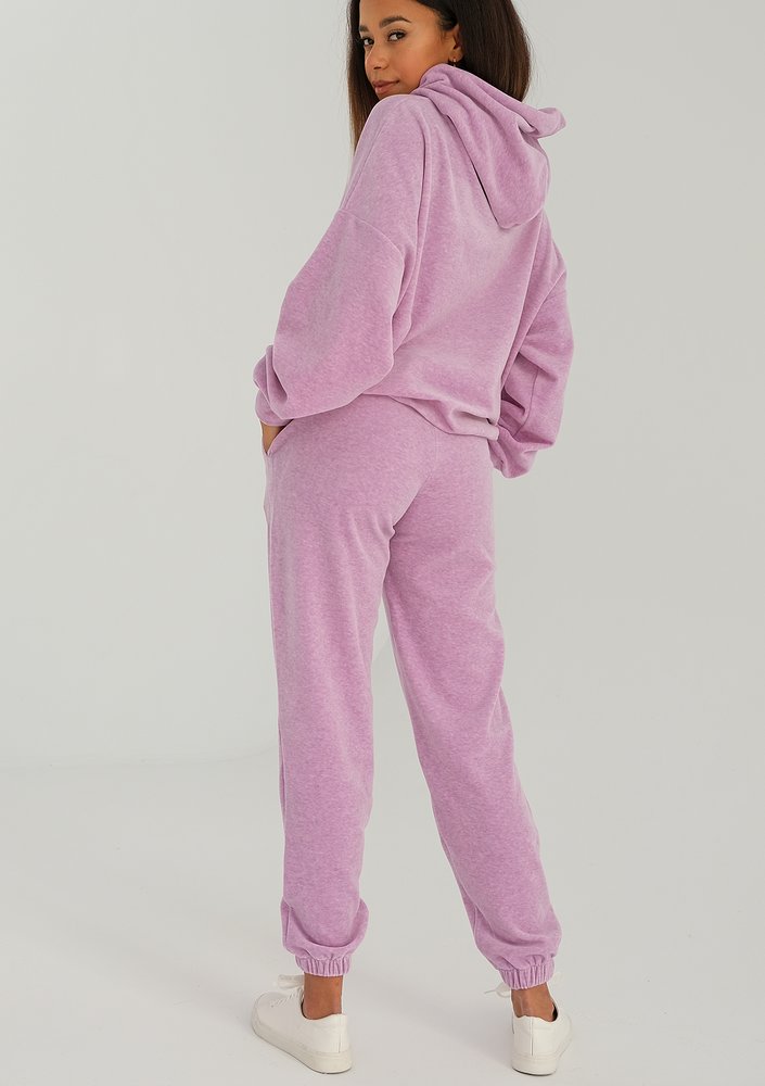 Pure - melange lila velvet sweatpants