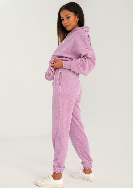 Pure - melange lila velvet hoodie