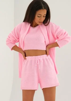 Yrsa - Pink knitted shorts