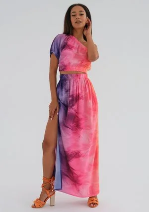 Faye - Spódnica maxi Ombre Pink
