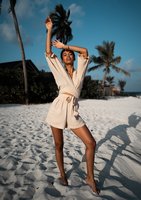 Omazi - Creamy white muslin shorts