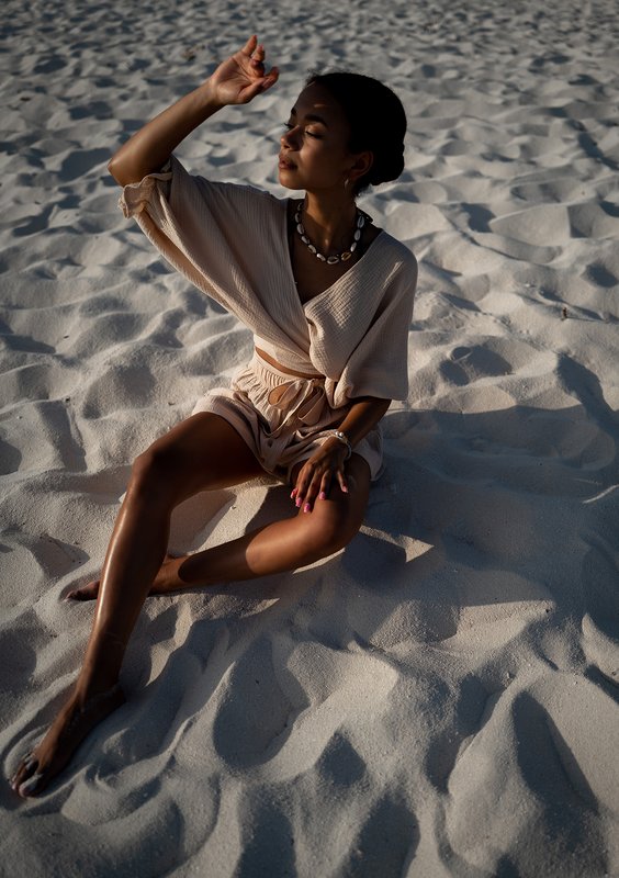 Omazi - Muślinowe szorty Kremowe