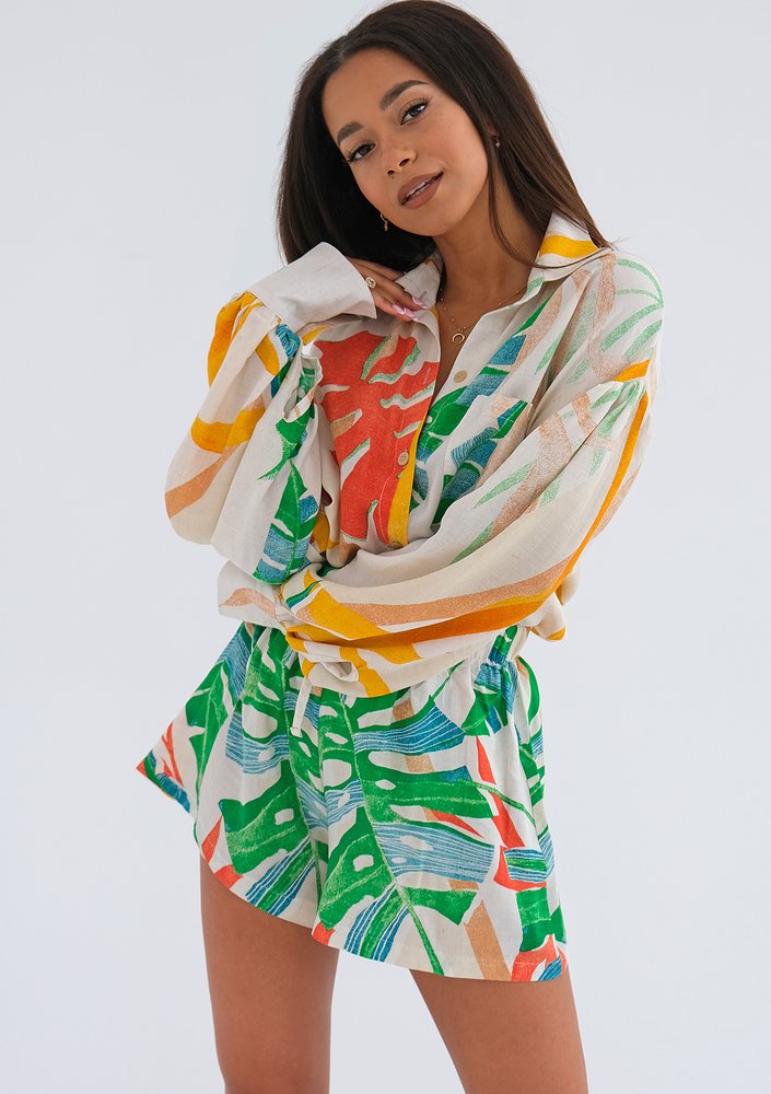 Itasca - Yellow leaves printed shirt