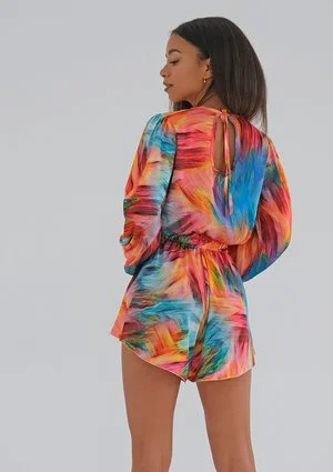 Isuni - colorful satin mini jumpsuit