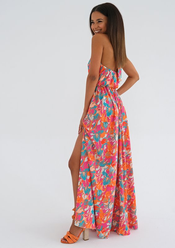 Ines - Sukienka maxi Colorful Print