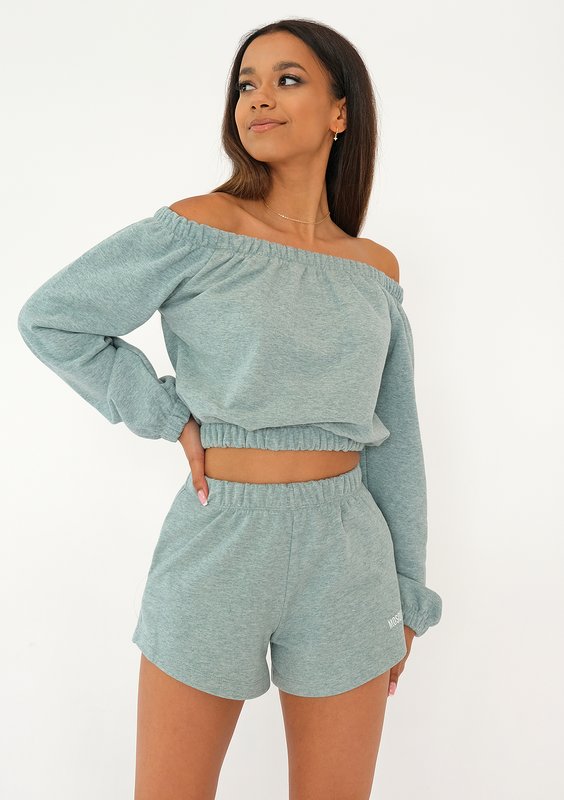 Roca - Melange mint shorts