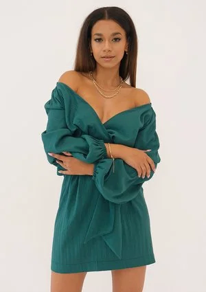 Maeva - Sukienka z paskiem Zielona