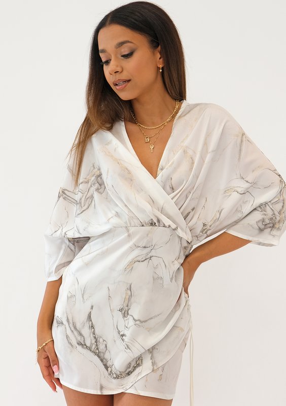 Miriam - Marble printed mini dress