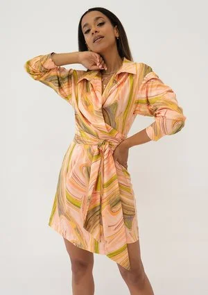 Suzie - Kopertowa sukienka Pastel Print