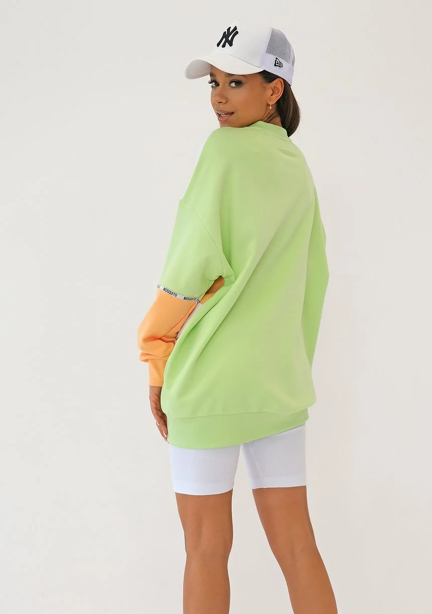 Moxy - Lime logo oversized sweatshirt