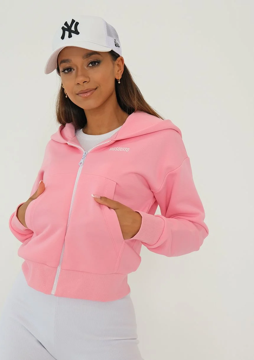 Polly - Candy pink zip hoodie