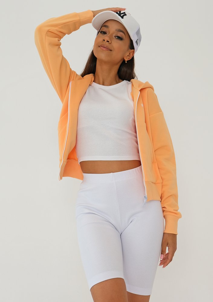 Polly - Buff orange zip hoodie