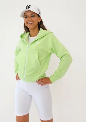 Polly - Lime green zip hoodie