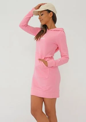 Nel - Candy pink hooded dress