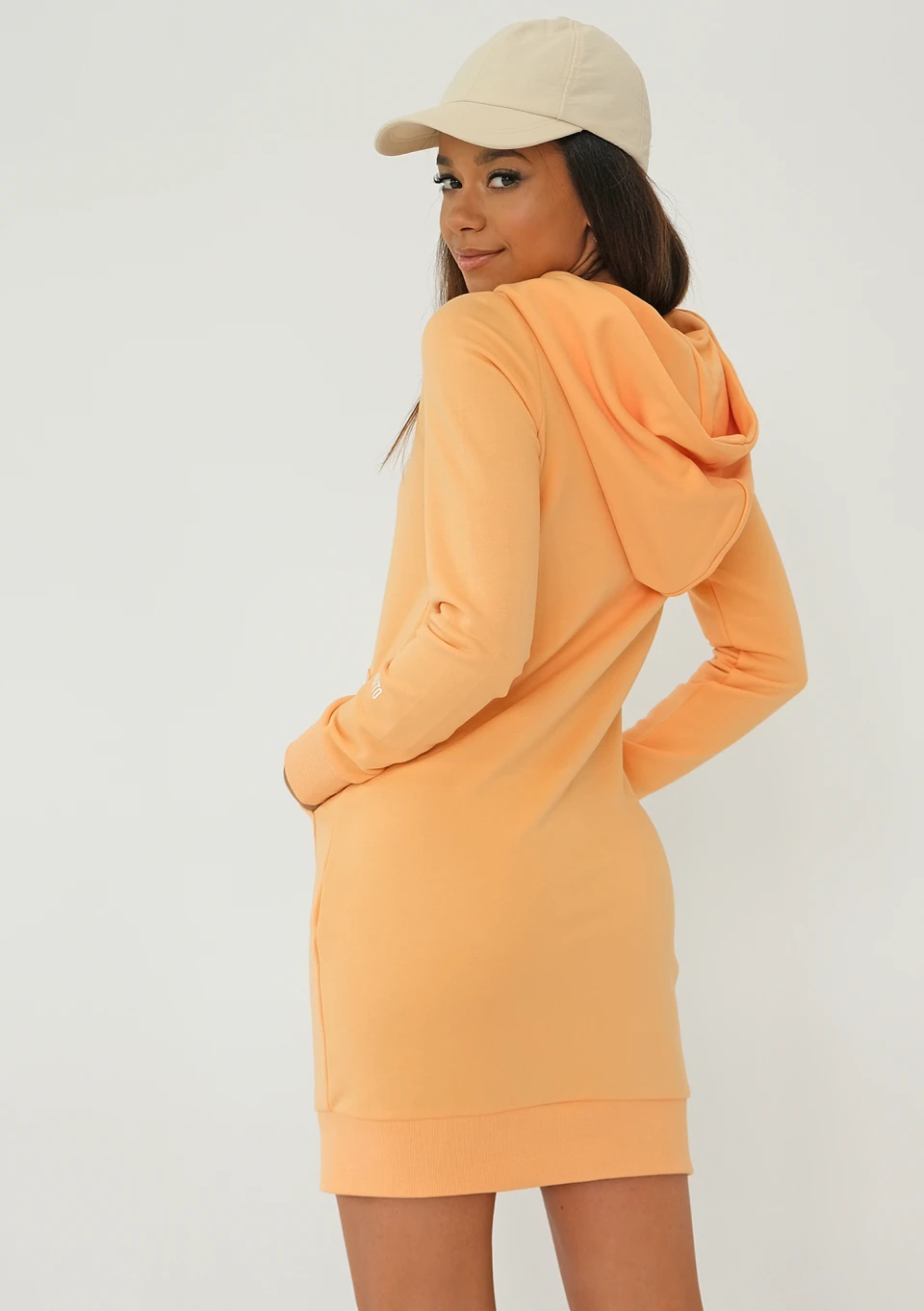open lace back dress OVERSIZED HOODIE DRESS