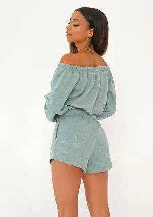 Roca - Melange mint shorts
