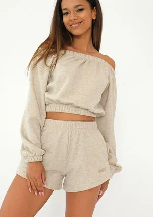 Roca - Melange beige shorts