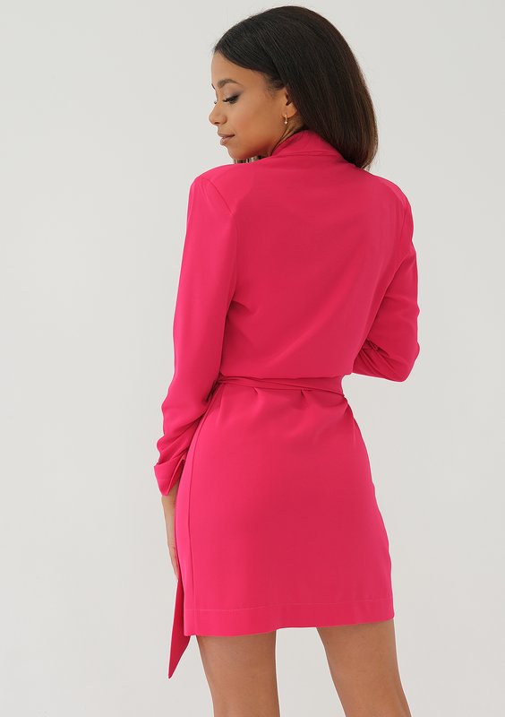 Rosie - Sukienka z kołnierzem Amarant