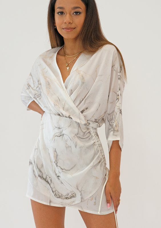 Miriam - Marble printed mini dress