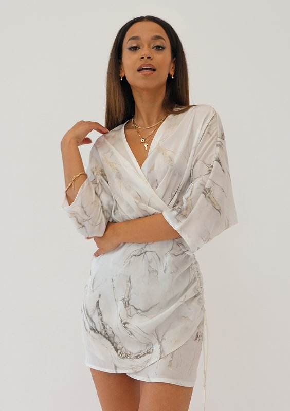 Miriam - Marble printed mini dress