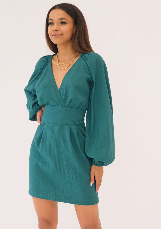 Maeva - Sukienka z paskiem Zielona