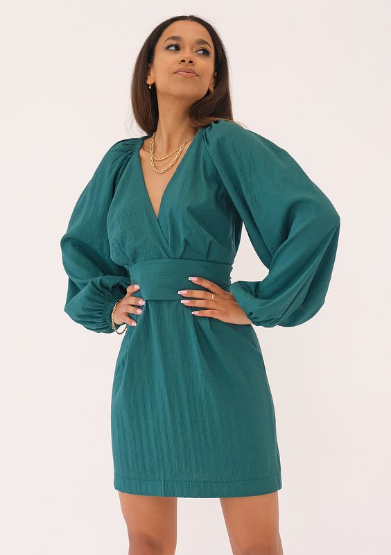 Maeva - Sukienka z paskiem Zielona