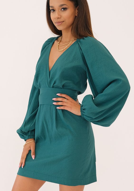 Maeva - Sukienka z paskiem Zielona