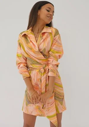 Suzie - Kopertowa sukienka Pastel Print